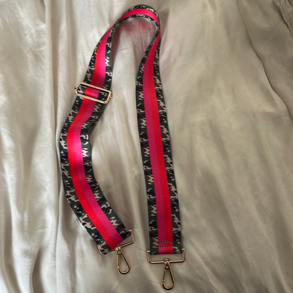 Camp print guitar strap for cross body bag